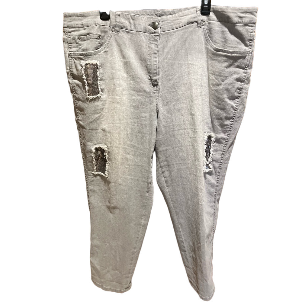 329. WOMENS RUBY RD. 20W DETAIL DENIM JEANS